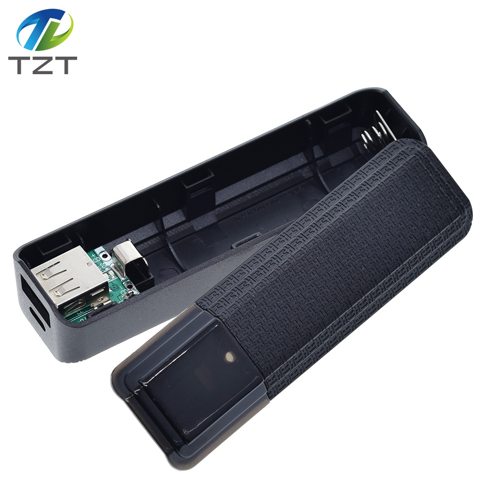 TZT New Portable Mobile USB Power Bank Charger Pack Box Battery Case For 1 x 18650 DIY