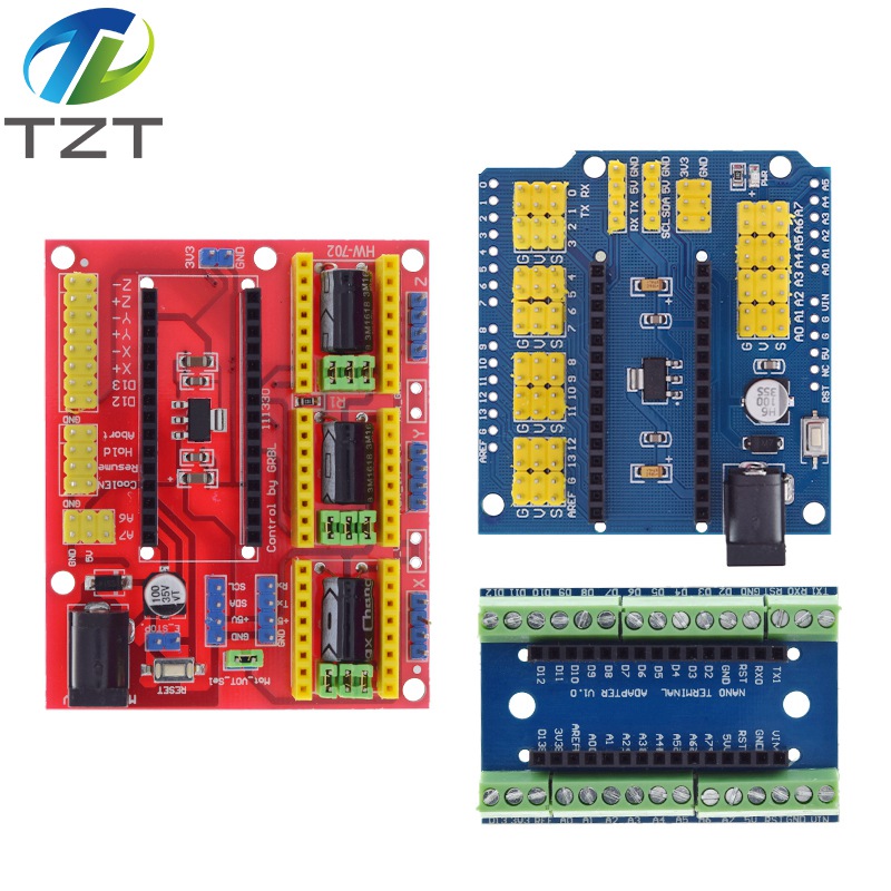 TZT NANO V3.0 Controller Terminal Adapter Expansion Board NANO IO Shield Simple Extension Plate For Arduino ATMEGA328P Nano 3.0