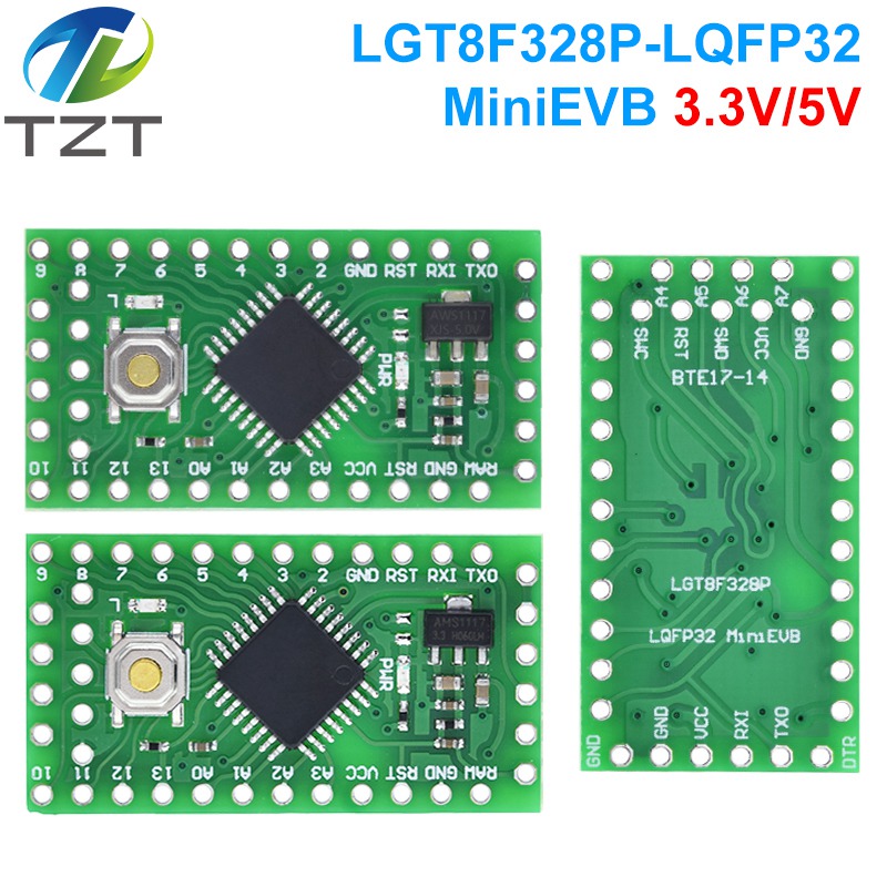 TZT LGT8F328P LQFP32 MiniEVB 3.3V / 5V Replaces Pro Mini ATMEGA328P Fully Compatible For Arduino USE HT42B534-1 Driver