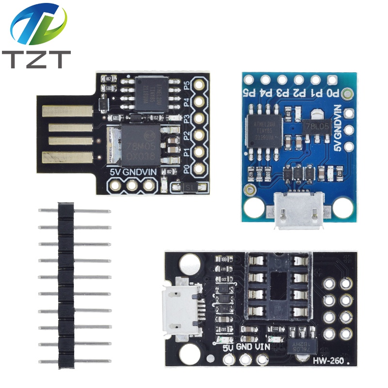 TZT Digispark Kickstarter Micro Development Board ATTINY85/TINY85 Module for Arduino IIC I2C USB