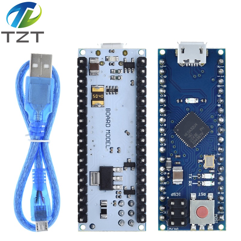 TZT ATmega32u4 5V 16MHZ Micro controller Expansion Board Module Compatible For Arduino Mirco Replace Pro Mini With USB Cable