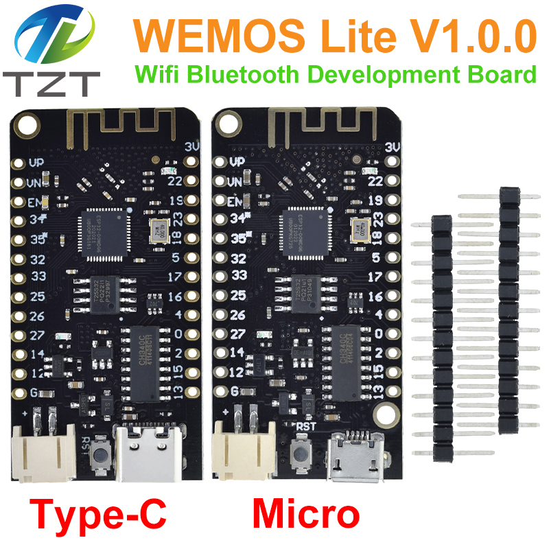 ESP32 Lite V1.0.0 Wifi Bluetooth Development Board ESP32 ESP-32 REV1 CH340G MicroPython 4MB Micro/TYPE-C USB For Arduino