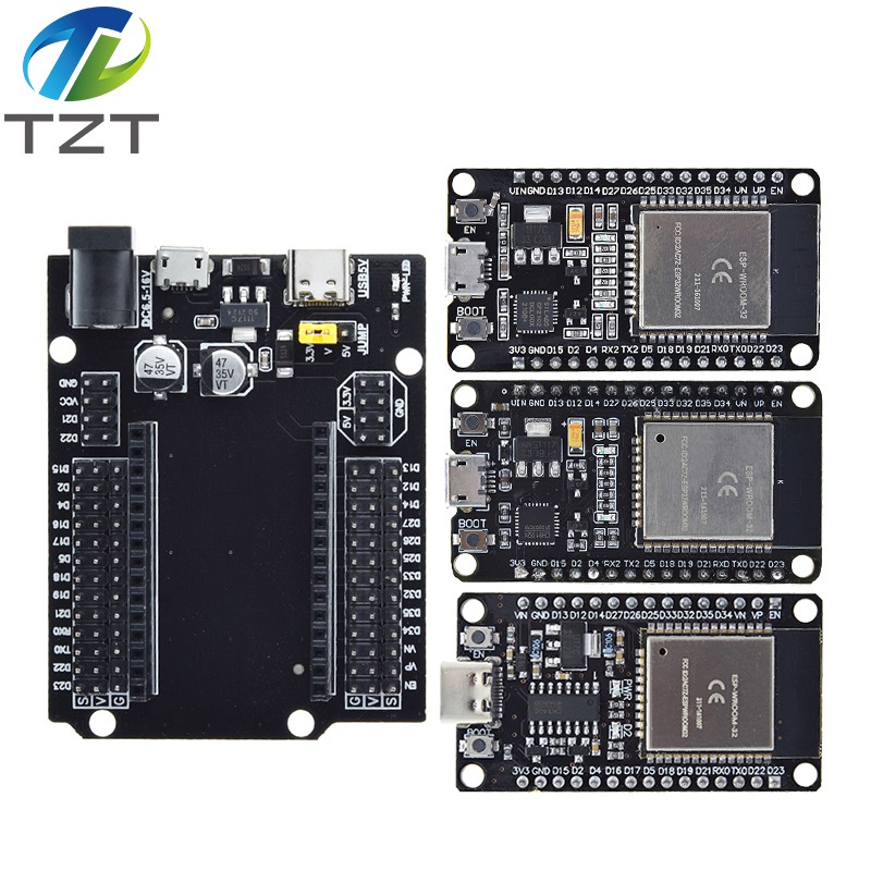 TZT ESP32 Development Board TYPE-C USB CH340 WiFi+Bluetooth Ultra-Low Power Dual Core ESP32-DevKitC ESP-WROOM-32 Expansion Board