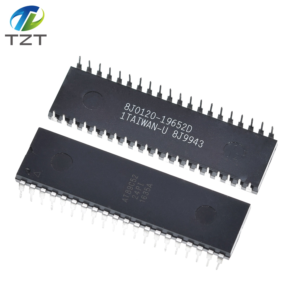TZT New Original  AT89C52-24PI DIP40 AT89C52 DIP Microcomputer 52 bit For arduino DIY