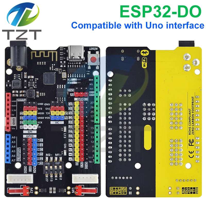 TZT ESP32 Development Board 16MB Compatible With UNO R3 / UNO R4 Interface ESP-DO Robot Level Exam 56 Main Control Board For Arduino