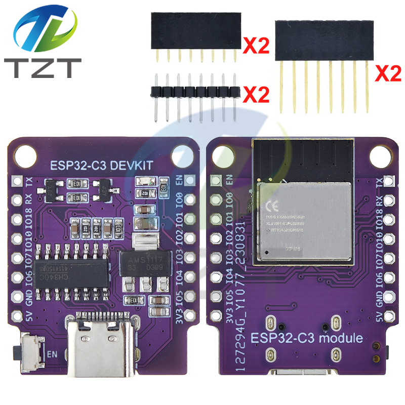 TZT Wemos D1 Mini ESP8266 ESP32 ESP32-C3 ESP32-C3-MINI-1-N4 Serial WIFI+Bluetooth CH340G ESP8684 Development Board For Arduino