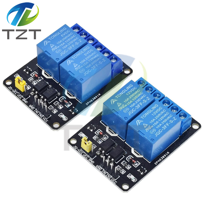 5V 12V Relay Module With Optocoupler Relay Output 2Way Relay Module For Arduino PLC Automation Equipment Control