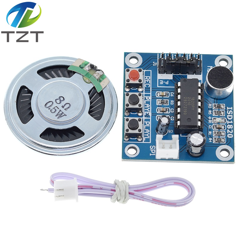 TZT ISD1820 recording module with Microphones + Loudspeaker voice module telediphone module board for arduino