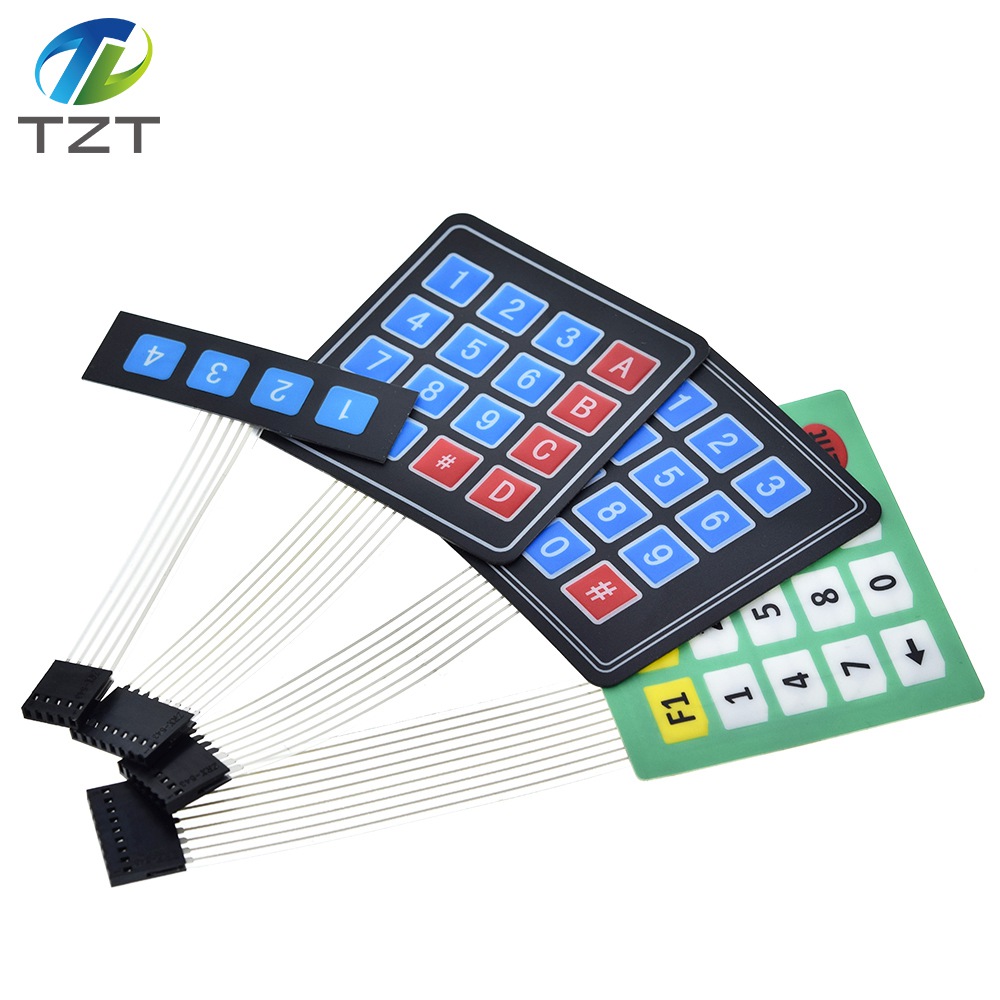 TZT 1 x 4  4*4 Matrix Array Matrix keyboard 4 12 16 20 Key 1x4 3x4 4x4 4*5 Membrane Switch Keypad for arduino smart car