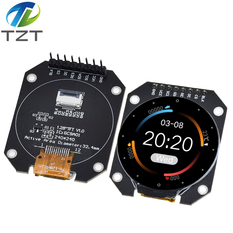 TFT Display 1.28 Inch TFT LCD Display Module Square RGB 240*240 GC9A01 Driver 4 Wire SPI Interface 240x240 PCB For Arduino