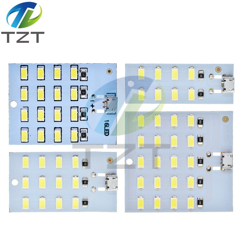 TZT high quality 5730 smd 5V 430mA~470mA White  Mirco Usb 5730 LED lighting panel USB mobile light Emergency light  night light