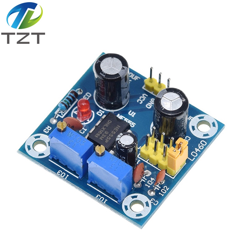 TZT NE555 Pulse Frequency Duty Cycle Square Wave Rectangular Wave Signal Generator Adjustable 555 Board NE555P Module