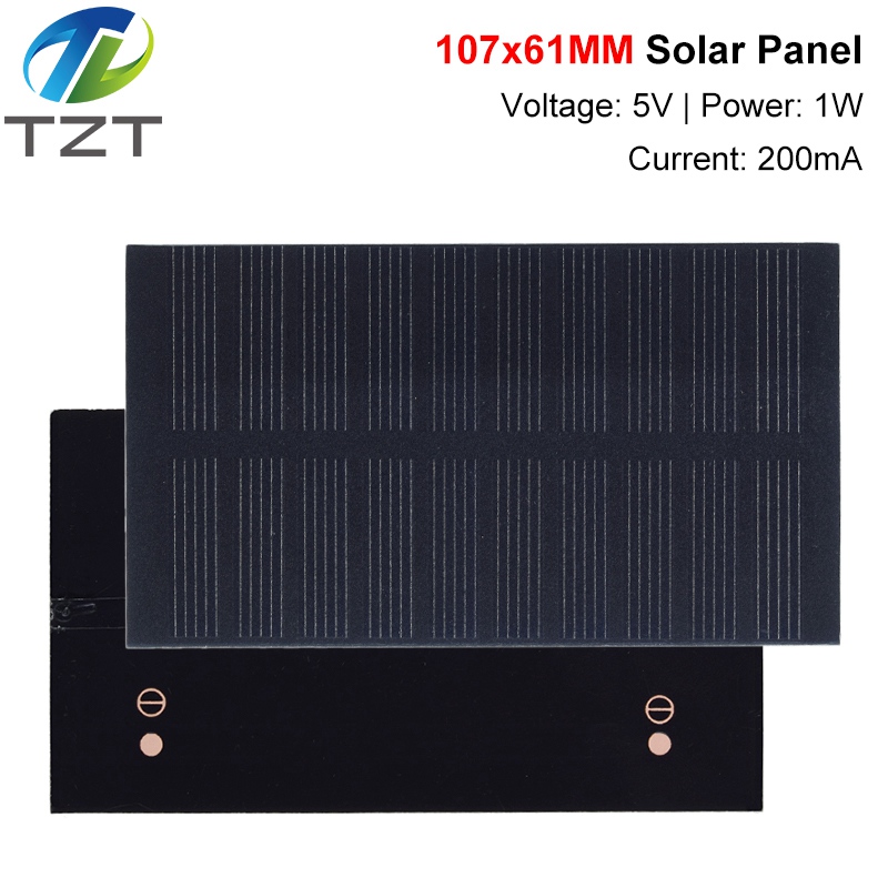 TZT smart electronics Solar Panel 1W 5V electronic DIY Small Solar Panel for Cellular Phone Charger Home Light Toy etc Solar Cell
