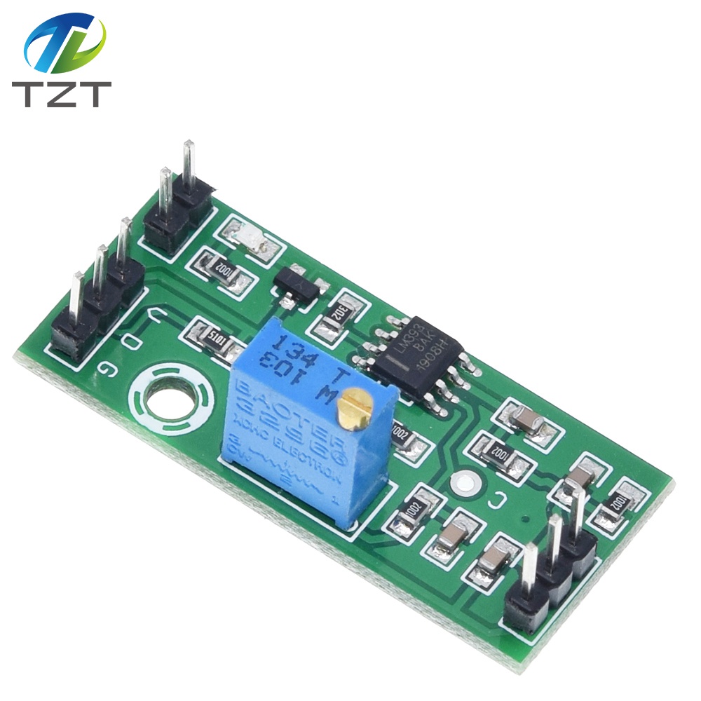 TZT LM393 Voltage Comparator Module Signal Waveform Adjustable High Low Level/Load Drive Dual Channel 4.5-28V