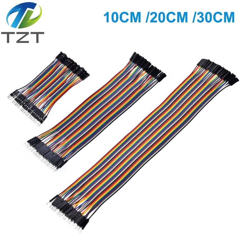 TZT Dupont Line 10cm/15CM/20CM/30CM Male to Male+Female to Male + Female to Female Jumper Wire Dupont Cable for arduino DIY KIT