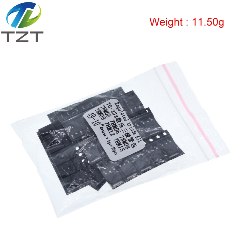 TZT 30pcs = 6 Kinds *5pcs TO-252 Transistor Kit 78M05 78M06 78M08 78M09 78M12 78M15 each 5pcs