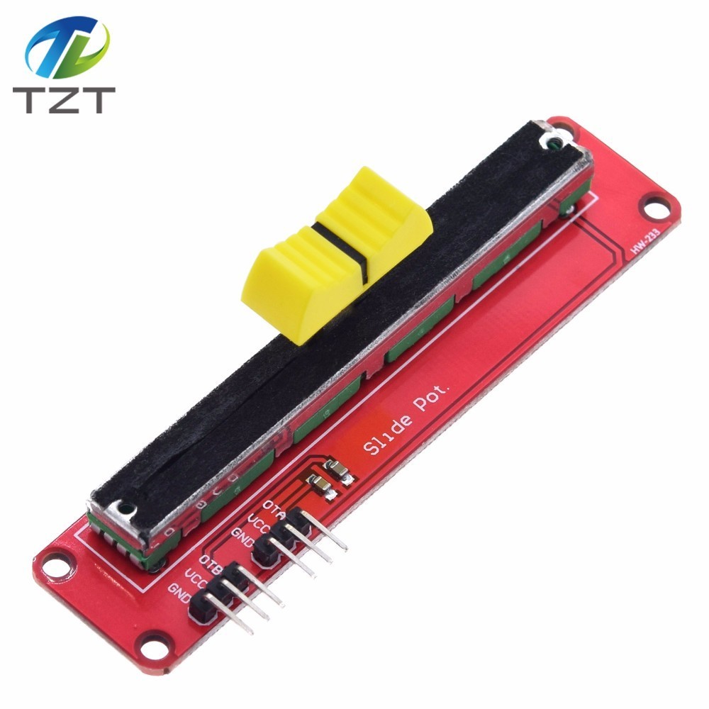 TZT Slide Potentiometer 10K Linear Module Dual Output for Arduino AVR Electronic Block