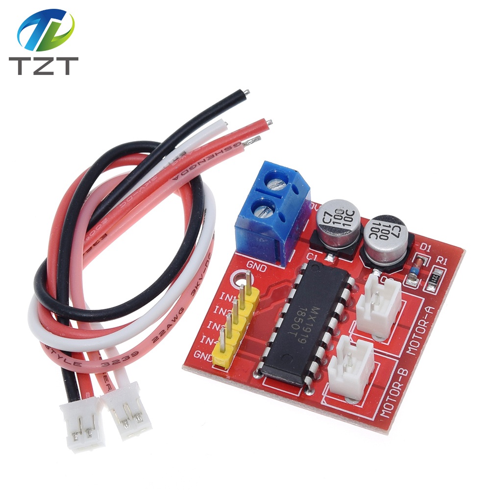 TZT 2.5A Dual bridge brushed DC motor Drive Controller Board Module for Arduino smart car robot Low power consumption MX1919